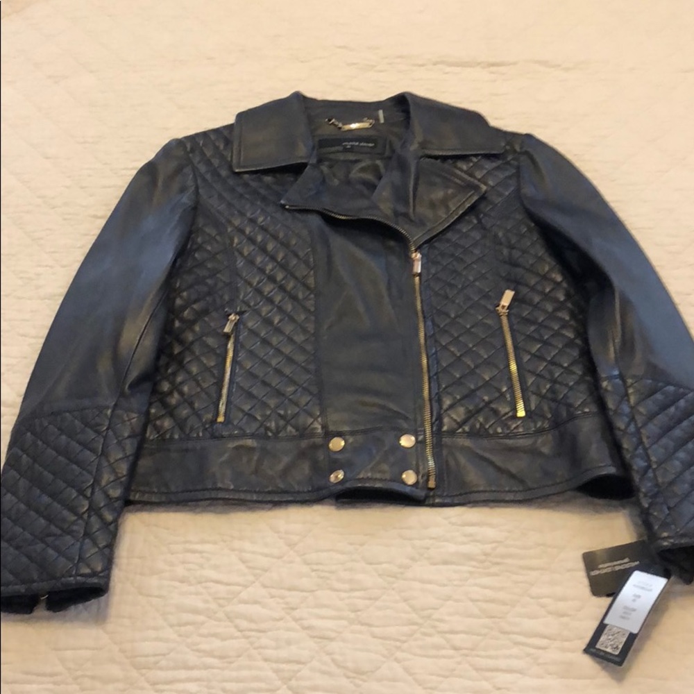 Wilson Leather navy blue coat sz XL